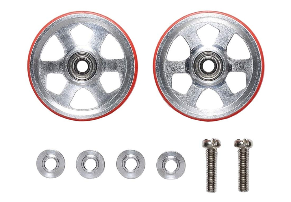 Tamiya Mini 4WD Special Edition Red 19mm Bearing Roller 6 Spokes 95513