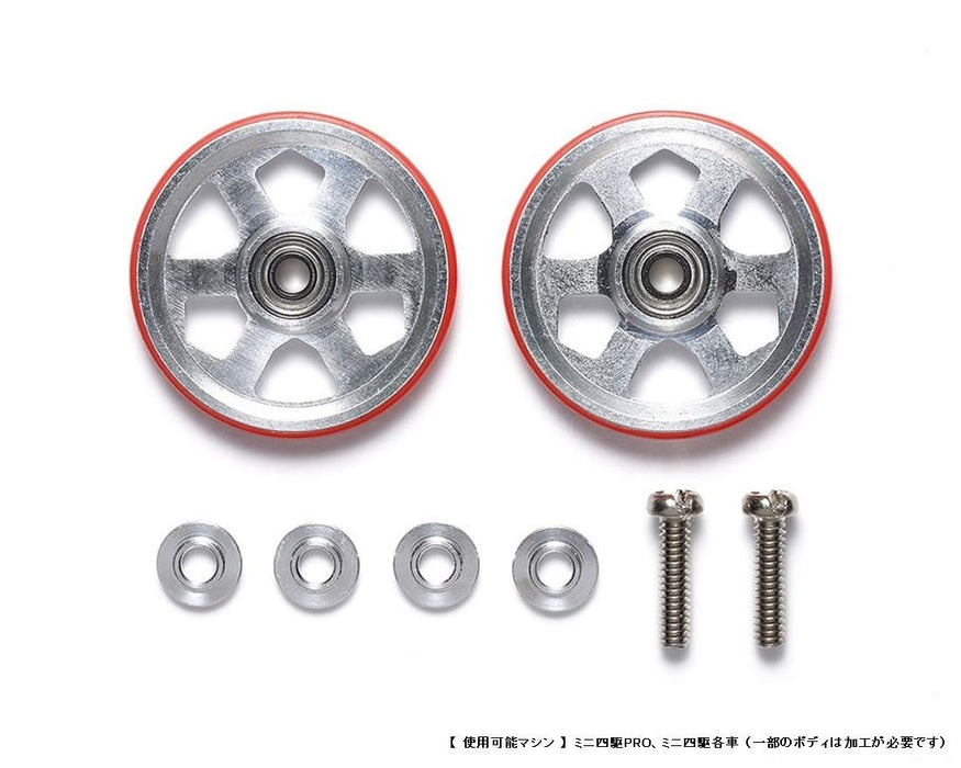 Tamiya Mini 4WD Special Edition Red 19mm Bearing Roller 6 Spokes 95513