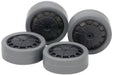 Tamiya Mini 4WD 26mm Gray Tires and Carbon Wheels Upgrade Kit