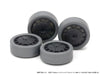 Tamiya Mini 4WD 26mm Gray Tires and Carbon Wheels Upgrade Kit