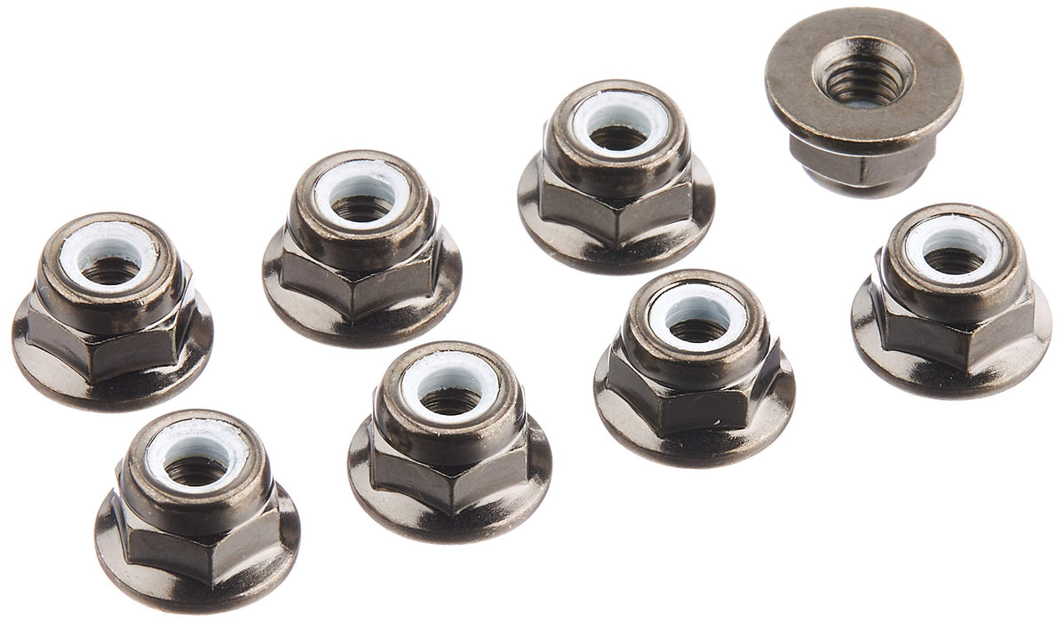 Tamiya Op.1642 4Mm Black Flange Lock Nut 8 Pieces 54642