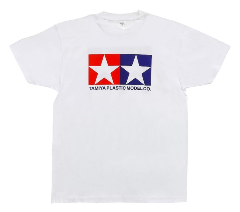 Tamiya White Cotton T-Shirt (L) - High-Quality Tamiya Original Goods