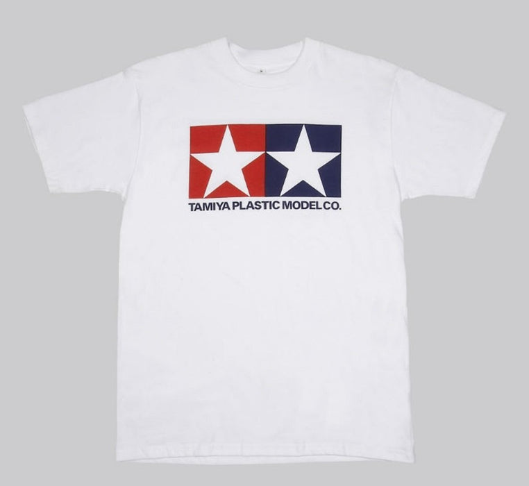 Tamiya White Cotton T-Shirt (M) - Comfortable and Stylish Tamiya Apparel