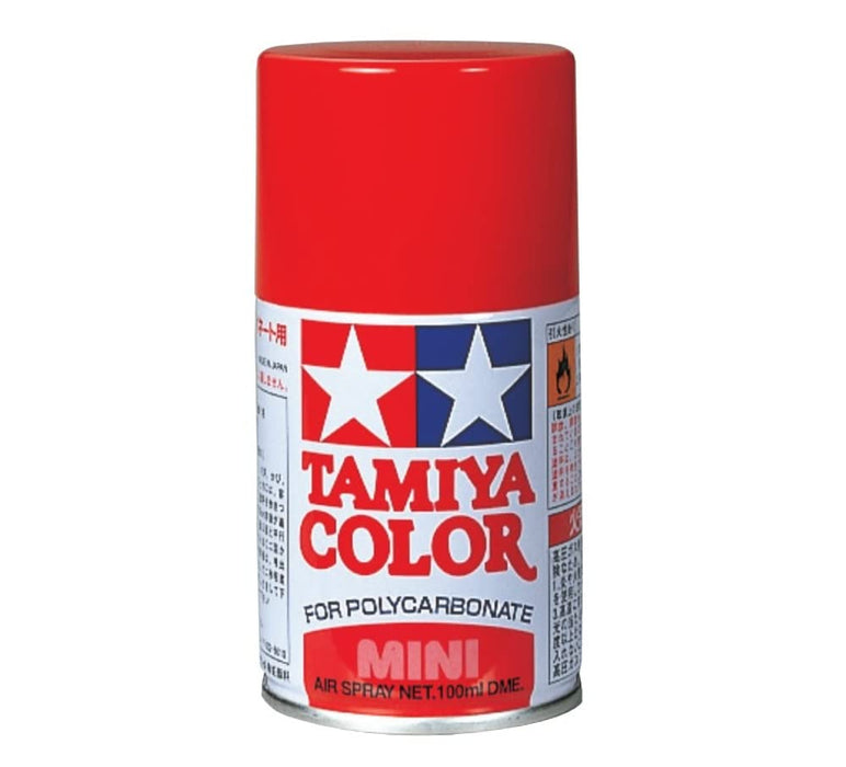 Peinture en aérosol pour maquette en polycarbonate rouge Tamiya PS-2 86002