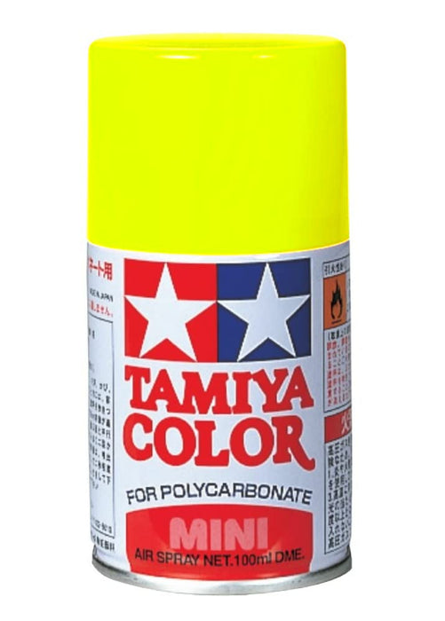 Tamiya Fluorescent Yellow Polycarbonate Spray PS-27 Model Paint 86027