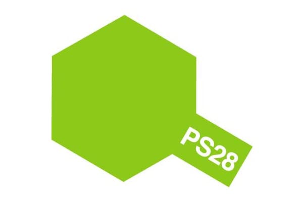 Peinture en aérosol polycarbonate vert fluo Tamiya PS-28 pour modèles réduits (86028)