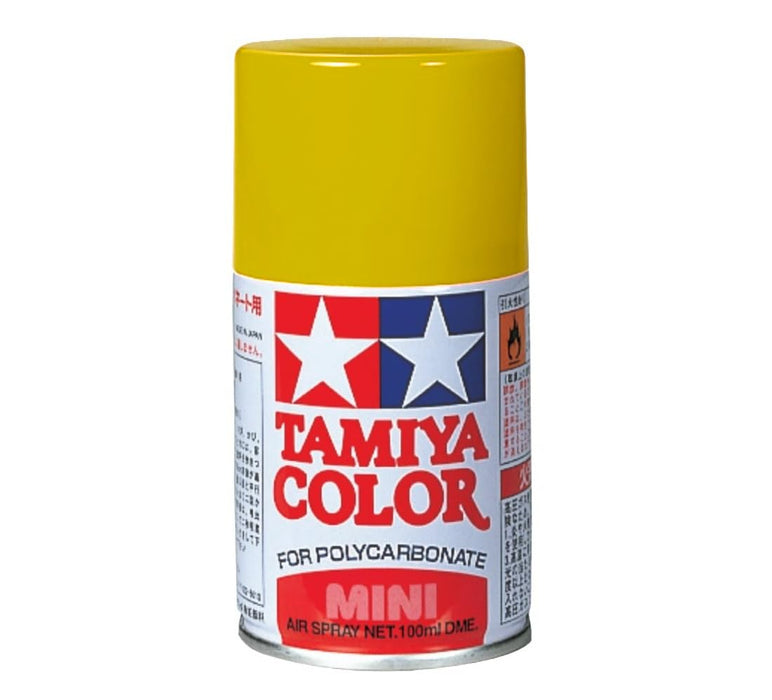 Peinture en aérosol pour polycarbonate Tamiya PS-56 Jaune moutarde Modèle 86056