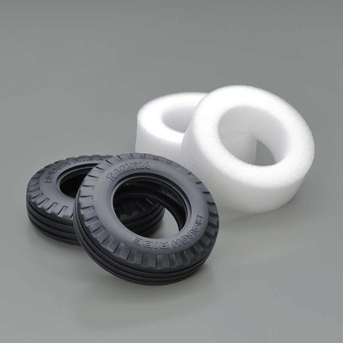 Tamiya Rc Spare Parts Ribbed Tires with Inner Sponge 2-Piece Set 51716