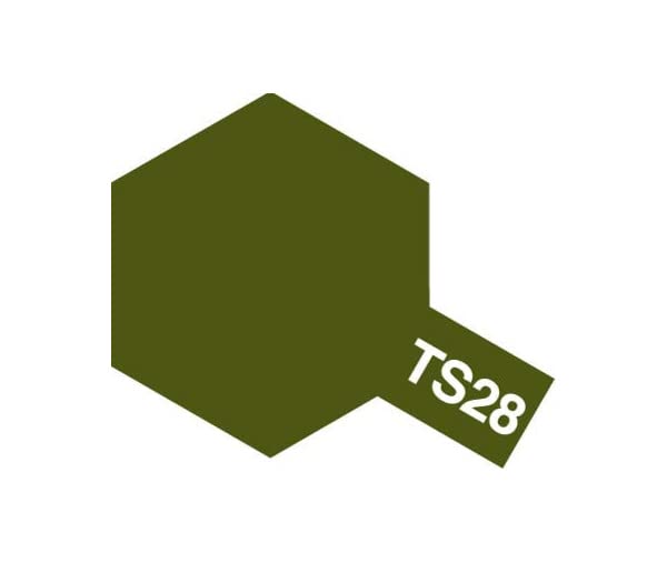 Peinture en aérosol Tamiya TS-28 Olive Drab 85028 pour surfaces en plastique et en métal