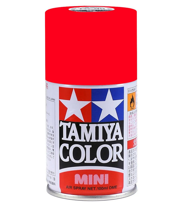 Peinture en aérosol rouge fluo Tamiya TS-36 pour modèles réduits 85036