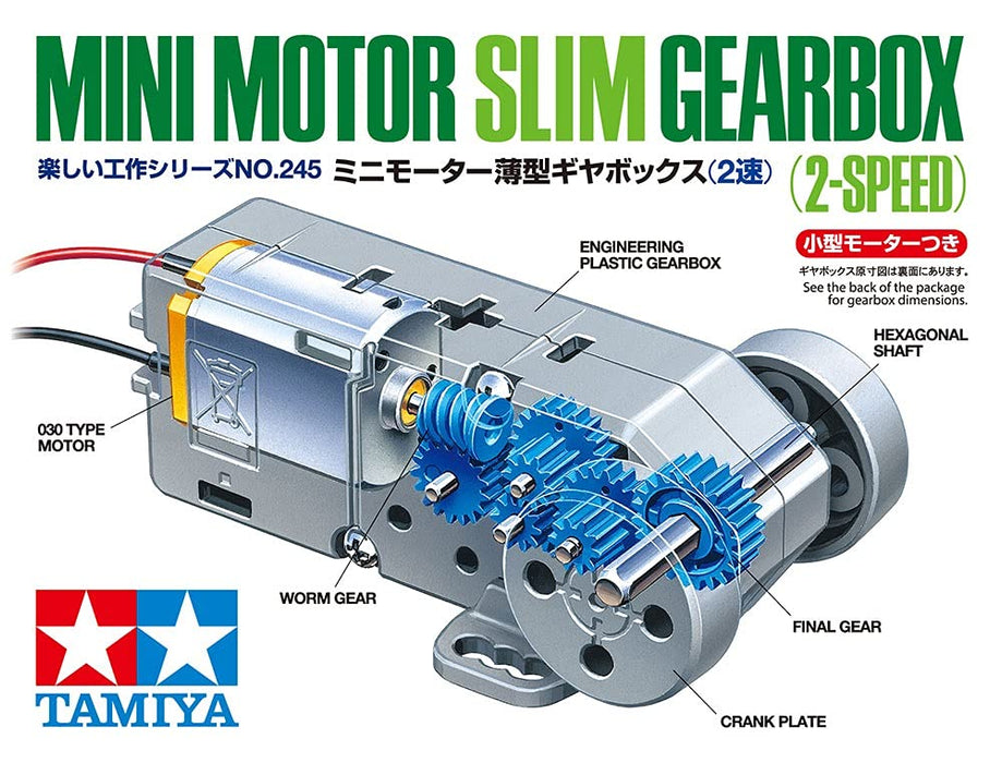 Tamiya Mini Motor Dünnes Getriebe 2-Gang - Fun Craft Serie Nr. 245