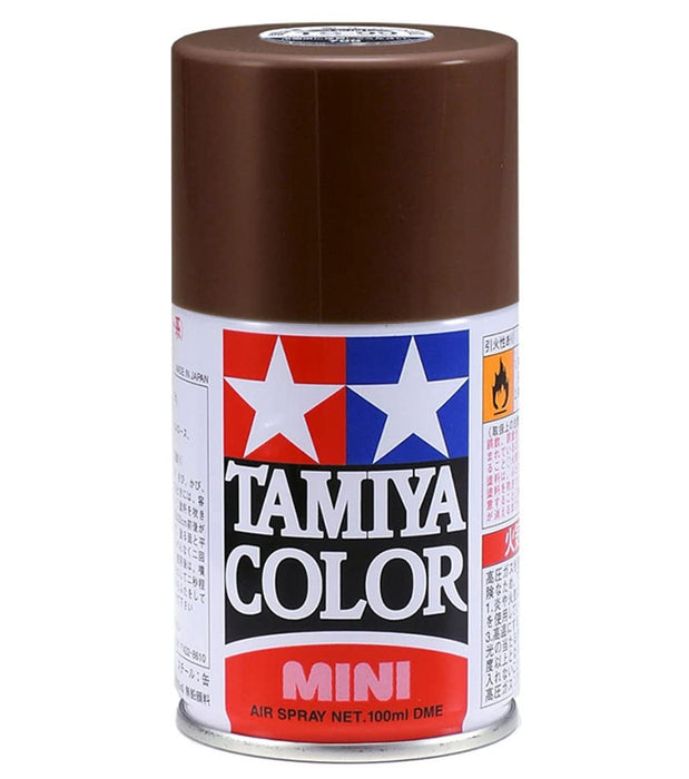 Peinture pour maquette Tamiya TS-1 Rouge Brun 85001 Spray 100 ml