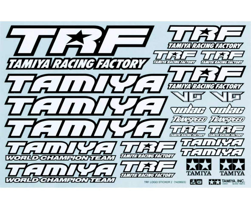 Tamiya TRF Series No.64 TRF Sticker C 42164 White - High-Quality Decal