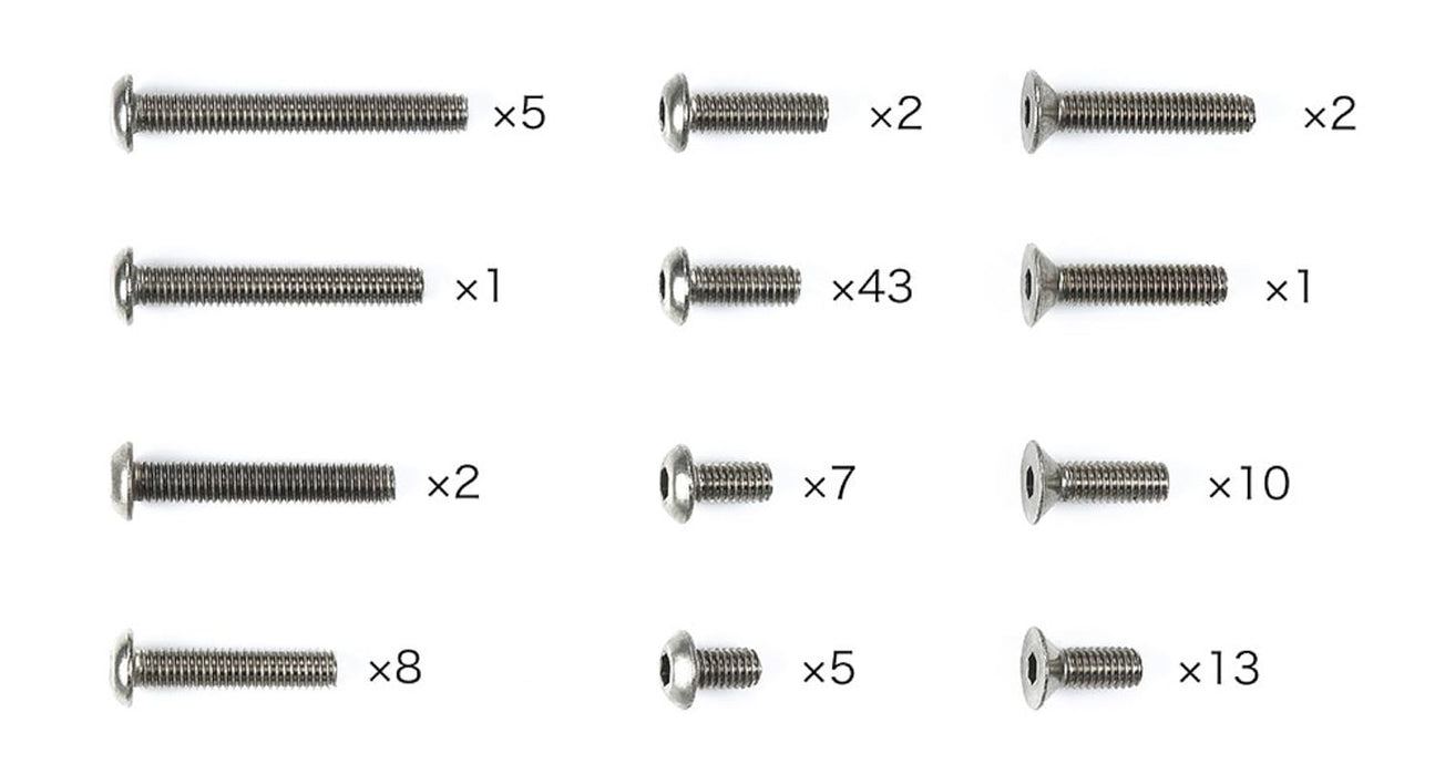 Tamiya Xm-01 Titanium Screw Set 47509 High Durability Screws