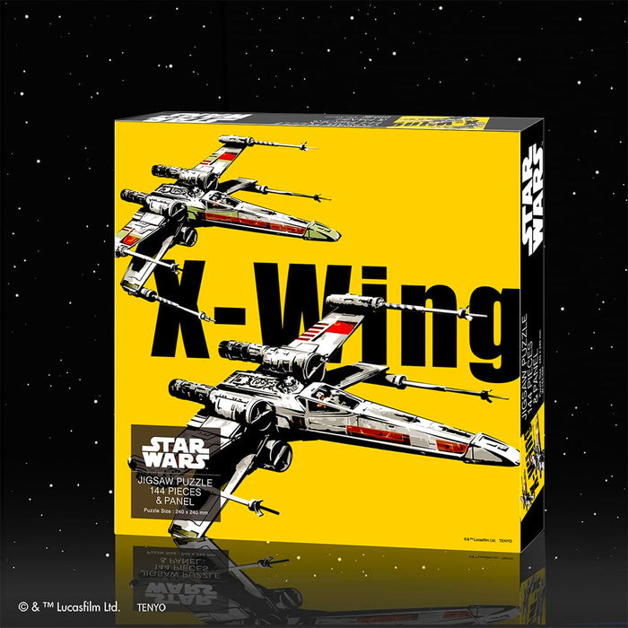 Tenyo 144-Piece Star Wars X-Wing Jigsaw Puzzle with Adhesive Panel 24x24cm