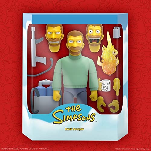 Super 7 The Simpsons Hank Scorpio 7 Inch Ultimate Action Figure