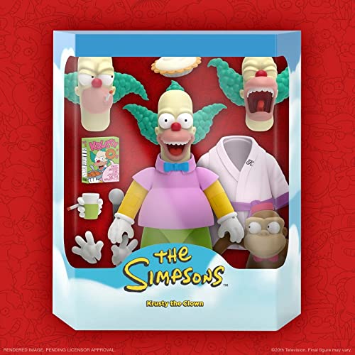 Super 7 Krusty The Clown Ultimate 7 Inch Action Figure Collectible Toy