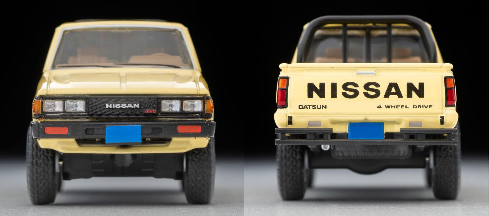 Tomytec Nissan Truck 4X4 King Cab Yellow - Tomica Limited Vintage Neo Lv-N321A