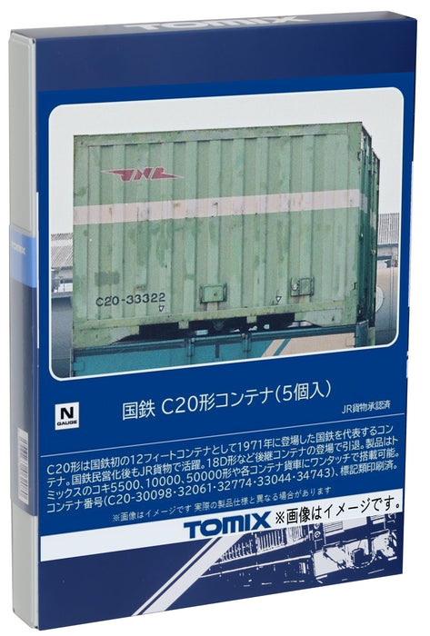 Tomytec Tomix N Gauge Jnr C20 Type Container Set 5 Pcs Fournitures de modèle ferroviaire