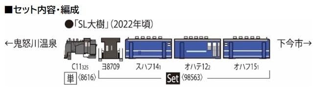 Tomytec Tomix Spur N Tobu 14 Serie Yo8000 Typ Blau Set 98563 Modellauto