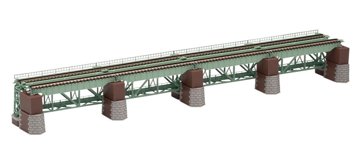 Tomytec Tomix N Gauge Green Upper Deck Iron Bridge Set 3270 Railway Model