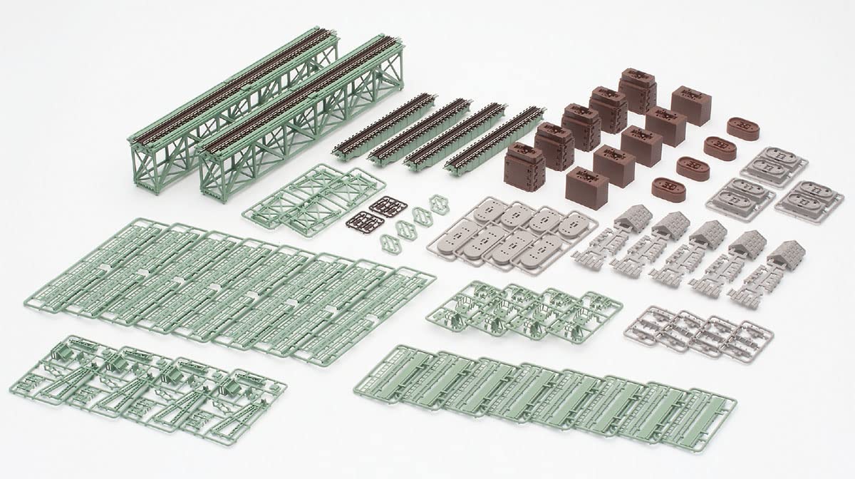 Tomytec Tomix N Gauge Green Upper Deck Iron Bridge Set 3270 Modèle de chemin de fer