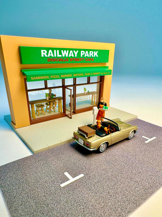 Tomytec Diocolle Cafe Terrace Set with Mini Car and Dolls 335269