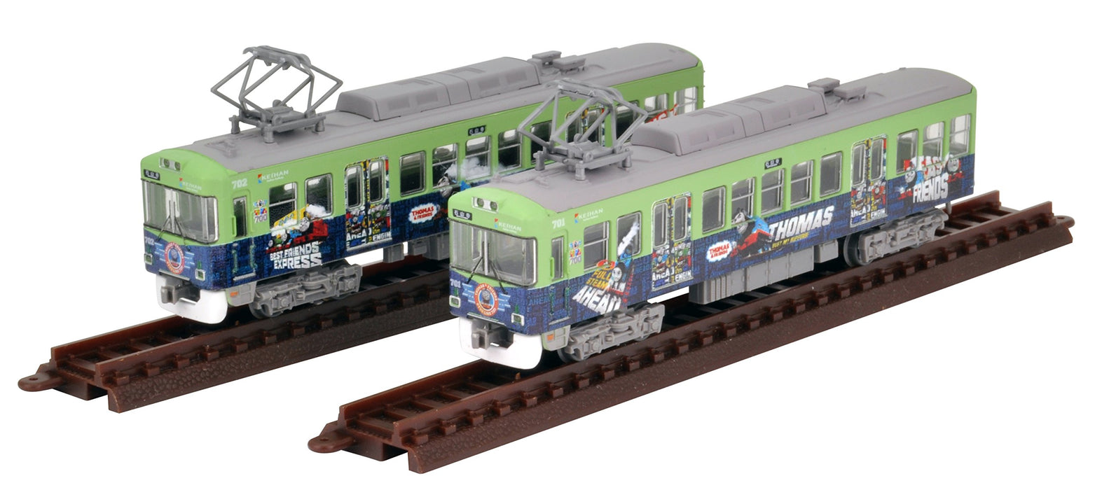 Coffret de 2 voitures Thomas de la série 700 de la ligne Keihan Otsu de Tomytec Diorama Railway 2015