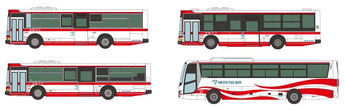 Tomytec The Bus Collection Meitetsu Bus Special 12 Pieces Diorama Supplies Box