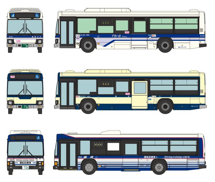 Tomytec The Bus Collection Tobu Bus 20th Anniversary Paint Set of 3 Diorama Supplies