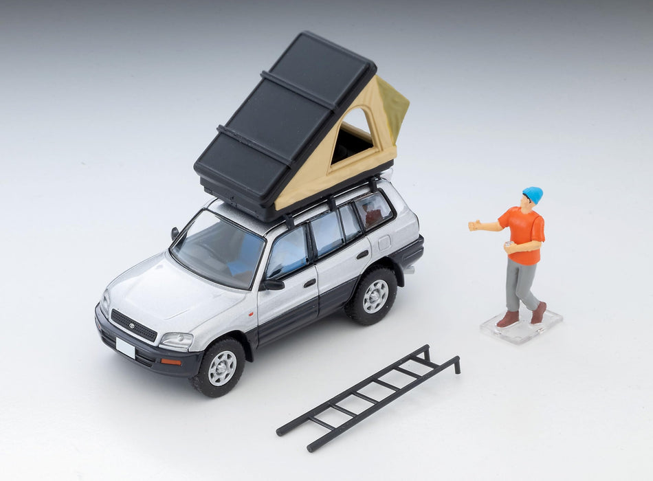 Tomytec 1/64 LV-N354C Toyota RAV4J Silver with Tent and Figure Model