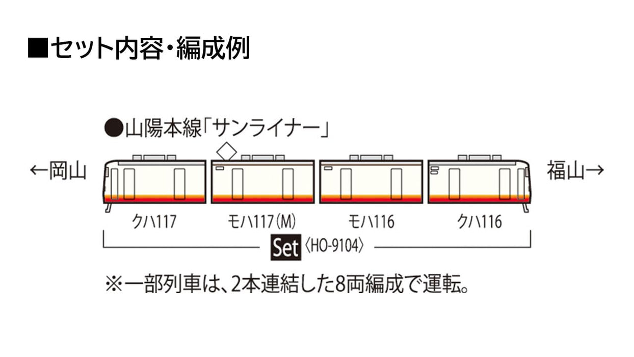 Tomytec Tomix HO Gauge JR 117 Series Sunliner Model Train Set HO-9104