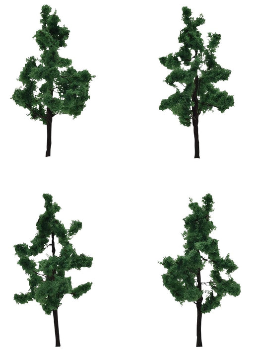 Tomytec Tomix N Gauge Coniferous Trees Set of 4 Deep Green Diorama Supplies
