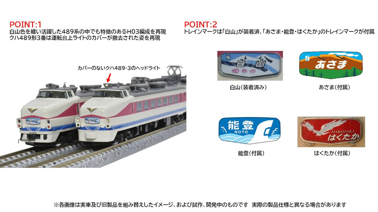 Coffret de train miniature Tomytec Tomix N Gauge JR 489, dépôt de Kanazawa 98594