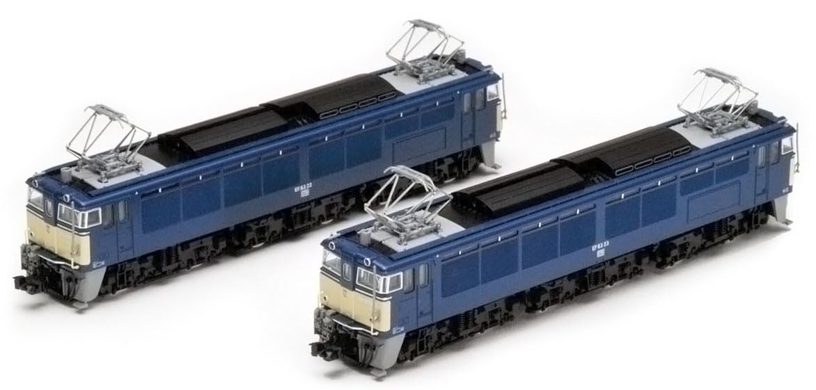 Ensemble de locomotive électrique modèle Tomytec Tomix N Gauge JR EF63 bleu 98151