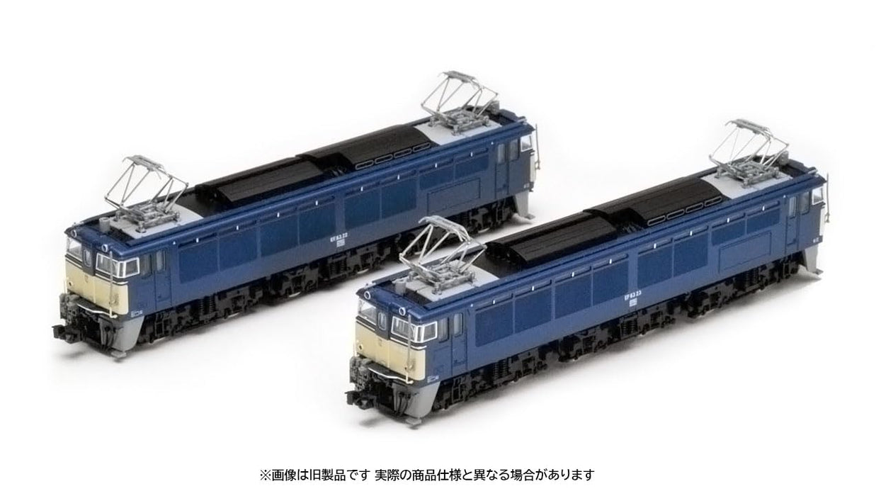 Ensemble de locomotive électrique modèle Tomytec Tomix N Gauge JR EF63 bleu 98151