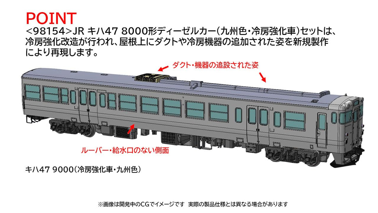 Tomytec Tomix N Gauge Kiha 47 8000 Kyushu Color Air-Conditioned Car Set 98154