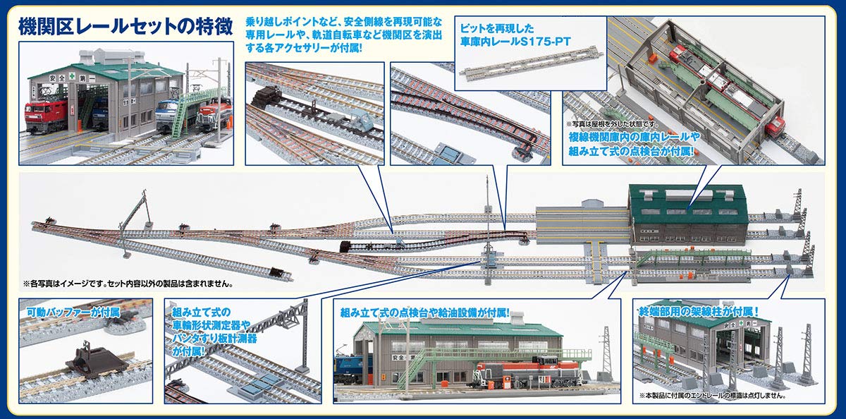 Ensemble de rails de dépôt de locomotive Tomytec Tomix N Gauge 91036 Fournitures de modèle