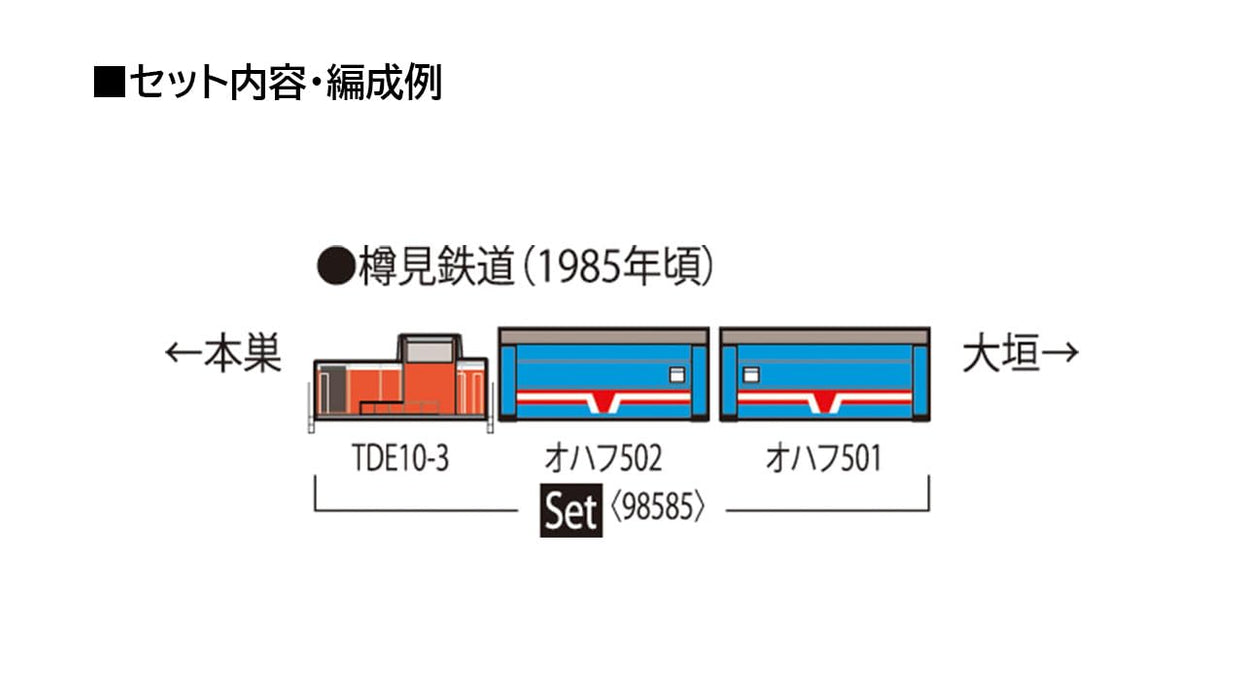 Tomytec Tomix N Gauge Tarumi Railway Tde10 3 Ohafu 500 Modèle de train 98585