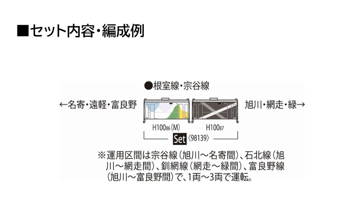 Tomytec Jr H100 Series Diesel Car Set Nemuro Soya Line Railway Model 98139