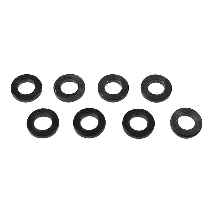 Tamiya Top Line Black Delrin M3 Spacer 1.0mm Thickness - Pack of 8 (TP-5210)