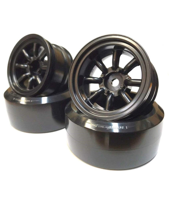 Tamiya Mini 8mm Offset Deep Face Black Watanabe Wheel - Top Line Tmw-081Bk