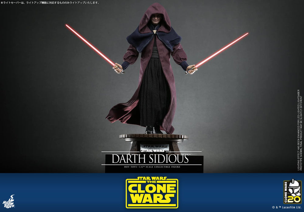 Hot Toys Darth Sidious 1/6 Scale Figure from Star Wars The Clone Wars Series