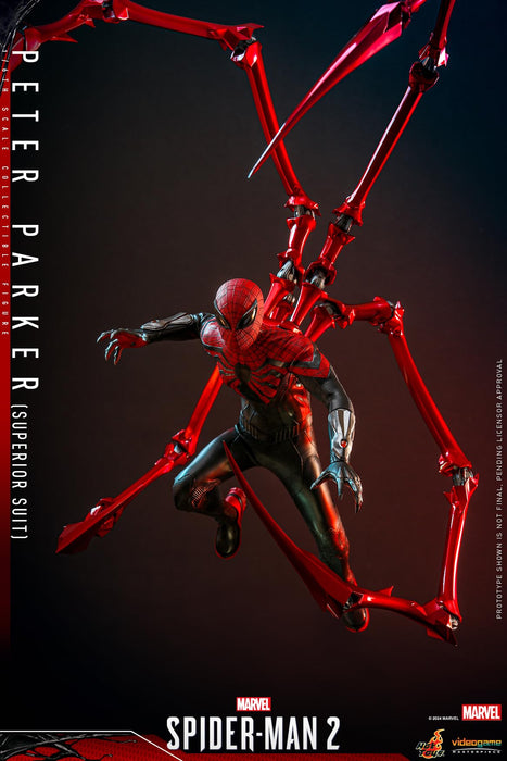 Hot Toys Marvel Spider-Man 2 Peter Parker 1/6 Scale Superior Suit Figure