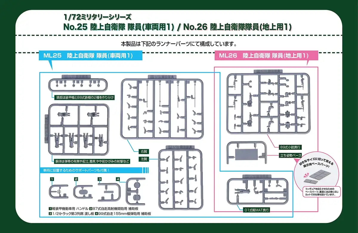 FUJIMI 1/72 Military Series Jgsdf Soliders For One Vehicle- Japan Figure Store - #1 Bring To You The Best Japanese Goods