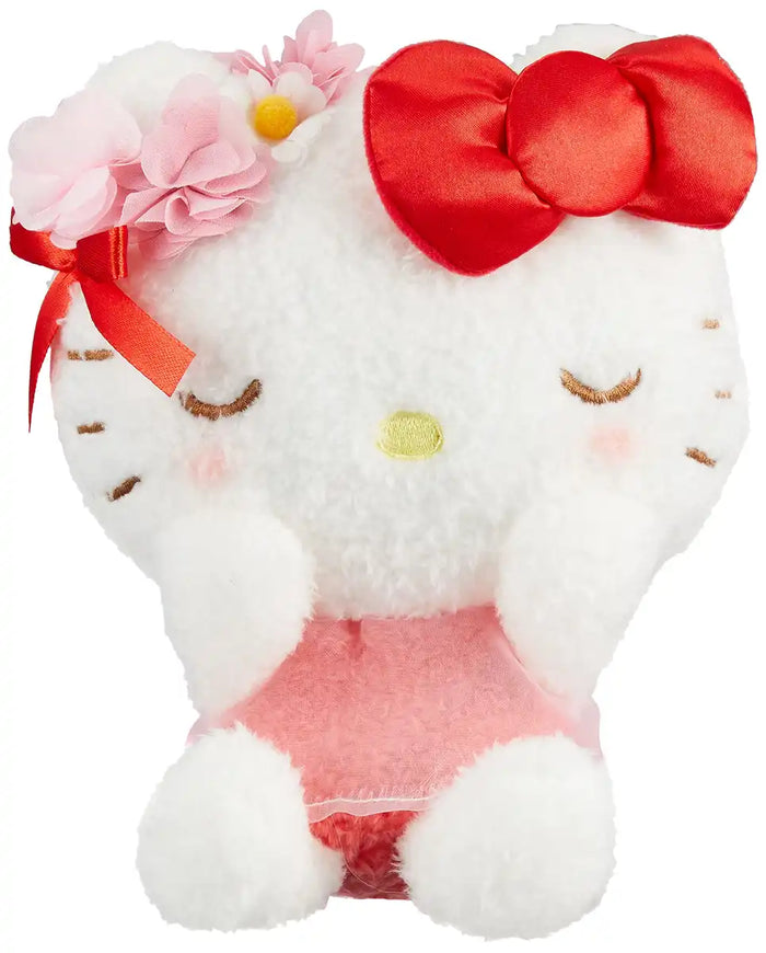 NAKAJIMA Plush Doll Flower Bow Hello Kitty S- Japan Figure Store - #1 Bring To You The Best Japanese Goods