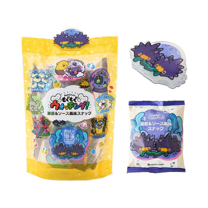 海苔&ソース風味スナック バチンウニクリップ付き もぐもぐウォッチング！お菓子