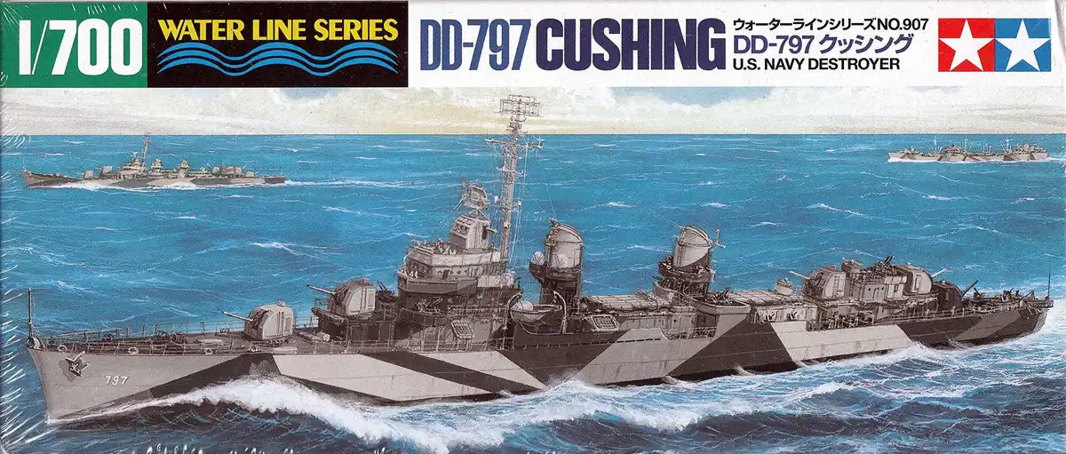 Tamiya 1/700 Waterline Series No.907 Us Navy Fletcher Class Destroyer Dd-797 Cushing Plastic Model 31907- Japan Figure Store - #1 Bring To You The Best Japanese Goods
