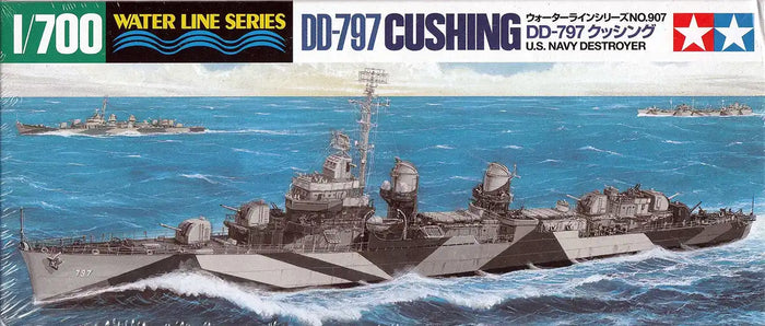 Tamiya 1/700 Waterline Series No.907 Us Navy Fletcher Class Destroyer Dd-797 Cushing Plastic Model 31907- Japan Figure Store - #1 Bring To You The Best Japanese Goods