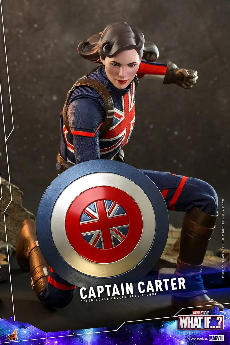 Hot Toys 1/6 Scale Captain Carter Figure 29cm Blue Plastic TV Masterpiece